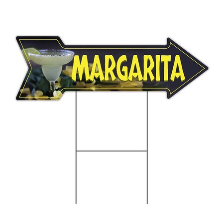 Margarita Arrow Yard Sign Funny Home Decor 30in Wide